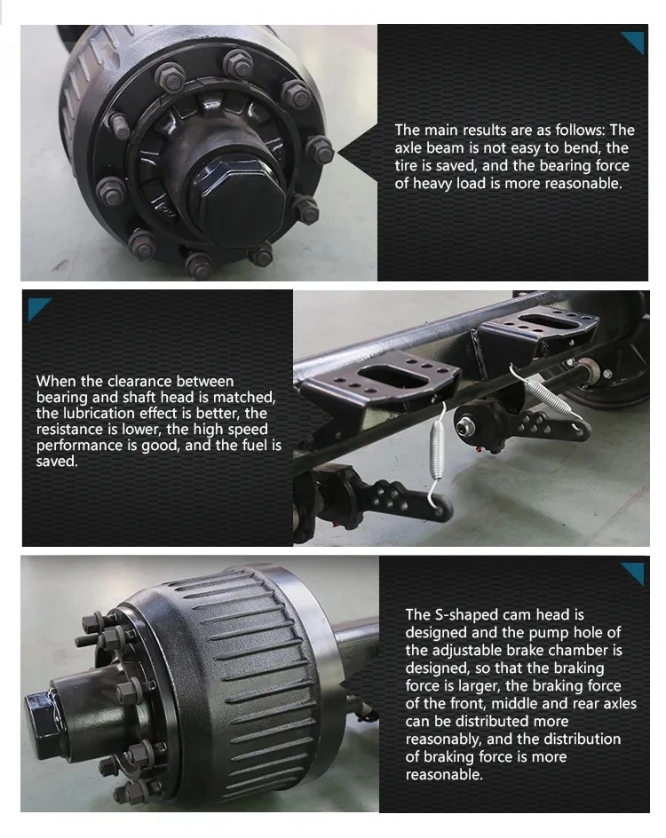 13000kg 1840mm Square Beam Disc Brake Trailer Beam Torsion Axle