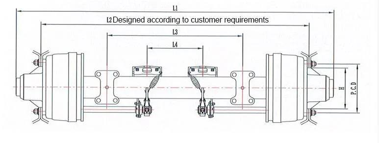 Popular Customized American Type Trailer Axles Trailer Manufacturer