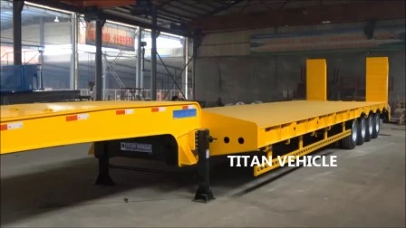 Remorques surbaissées Titan 4 essieux avec rampes hydrauliques